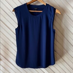 RW&CO. Navy Sleeveless Blouse